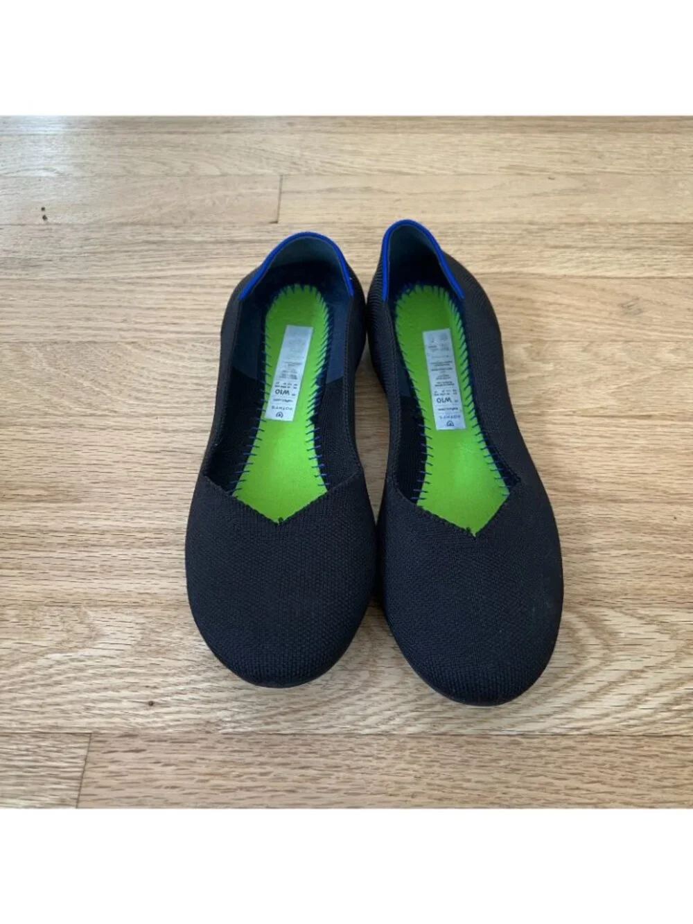 Rothy's Classic Black Round Toe Loafers Women's Size 10
